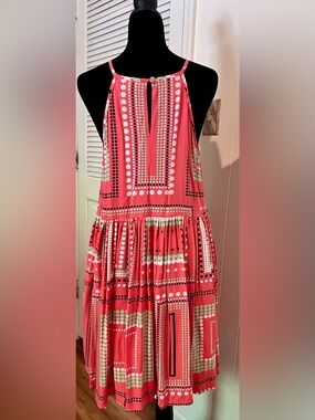Women’s Crown & Ivy sun dress.  Size Large.  Pleated with spaghetti straps.